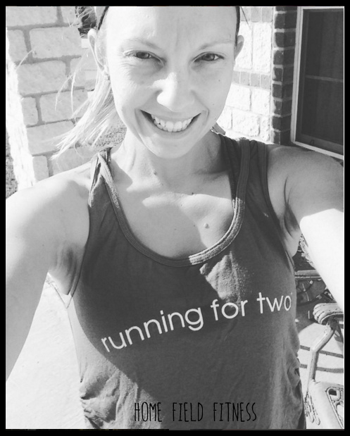 Running For Two - For Two Fitness Tank - pregnancy announcement via Home Field Fitness