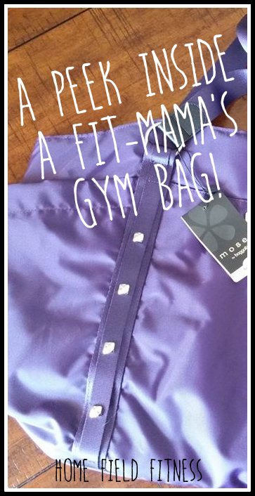 A peek inside a fit mama's gym bag! 