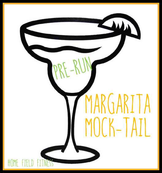 A pre-run margarita mocktail - electrolytes and energy for your long run!