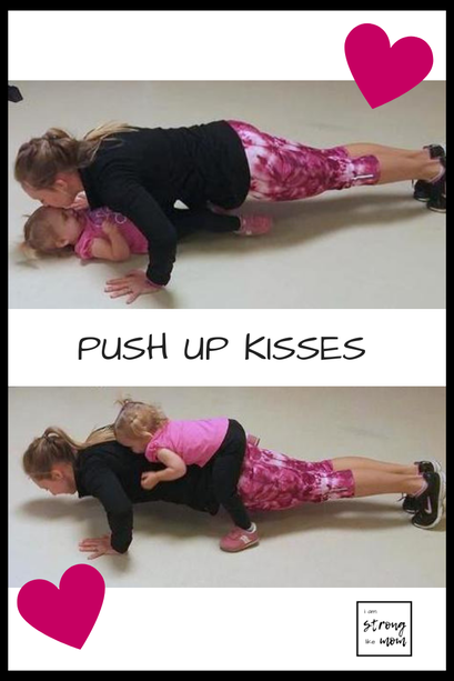 3 Workout Moves to do with Your Baby - Valentines Mommy and Me Workout - Pushup Kisses with Babies and Toddlers