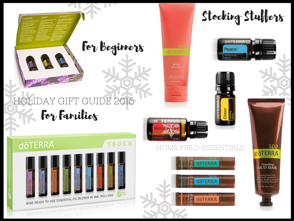 2016 Holiday Gift Guide for Essential Oil Addicts - via Home Field Essentials doTERRA oil gift guide