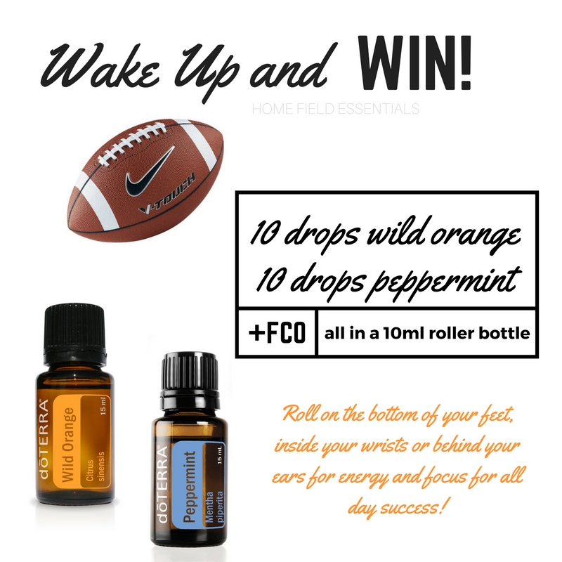 Essential Oils for Energy - football coaches and families Win with Wild Orange and Peppermint